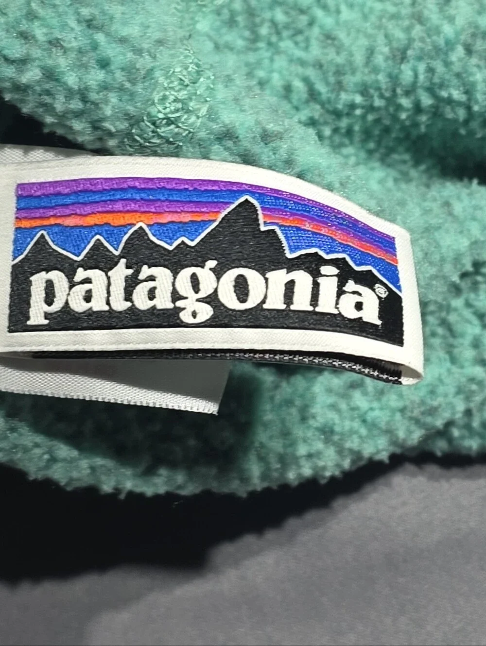 Patagonia Girls Mint-Green Heather Half-Zip Fleece Pullover